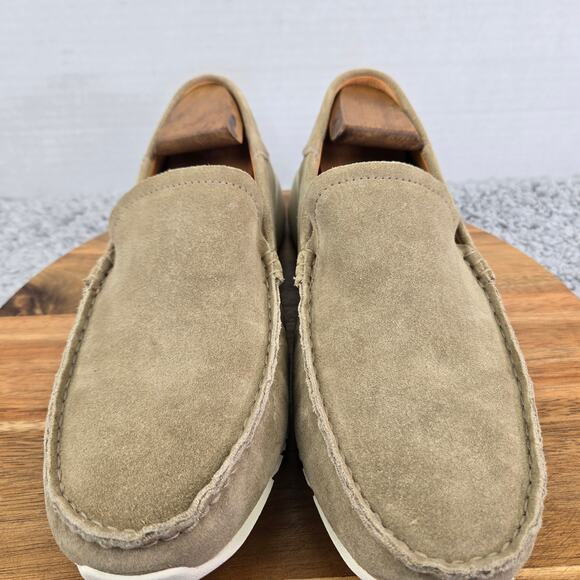 Olukai Mens 10.5 Ka\'a Loafer Oatmeal Suede Casual Lifestyle Daily Slip On Shoe